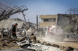 Kerem Shalom Crossing, in Khan Yunis, in the southern Gaza Strip, October 15, 2025.