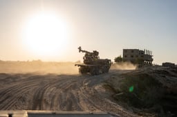 IDF tanks operating in Gaza, October 2025