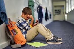 Sad schoolchild