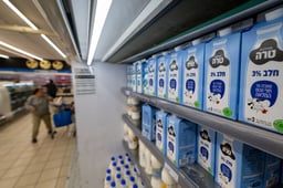 Milk for sale in Israel