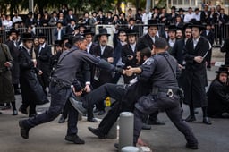 Haredim protest against the draft, November 12th, 2025