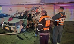 Scene of the car bombing