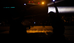USAF employees aboard USS carrier during Operation Epic Fury