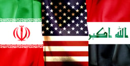 Iran, US, Iraqui flags