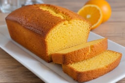 An orange cake. Illustration.