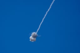 Iron Dome intecrepts rocket from Lebanon, June 8, 2026