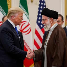 Trump shakes hands with Mojtaba