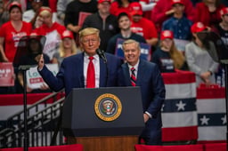 Trump with Lindsey Graham, 2020