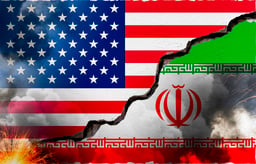 United States, Iranian flag