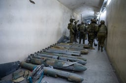 Missiles found in Hezbollah tunnels by IDF forces in Lebanon