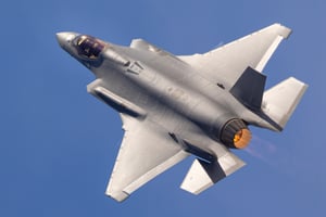 F-35A Lightning II  with afterburner on