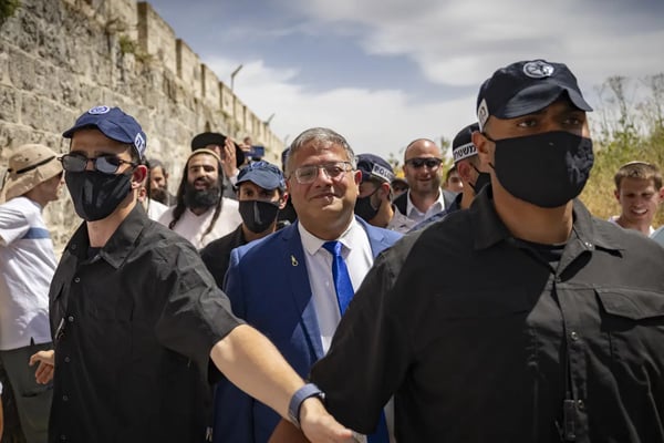 Itamar Ben Gvir with security