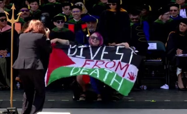 Medical student using her graduation to spew pro Palestinian propaganda
