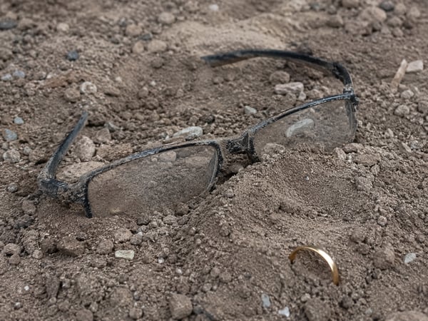 Dirt on the glasses can save the marriage. Illustration.