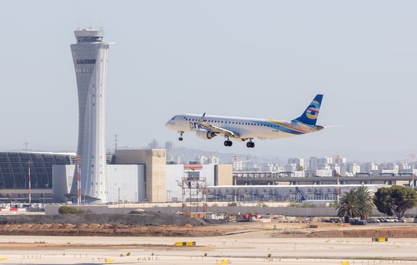 Arkia flight lands at Ben Gurion