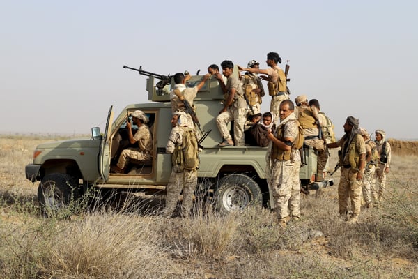 Violent battles between government forces and Houthi rebels in the north of Hajjah Governorate, bordering Saudi Arabia