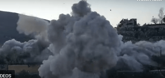 Blowing up Hezbollah warehouses.