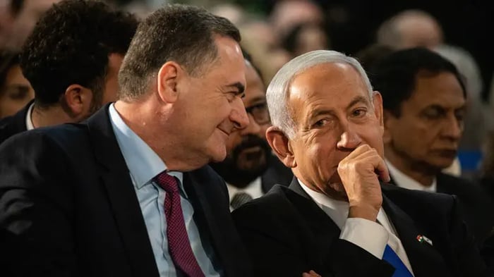 Israel Katz with Benjamin Netanyahu