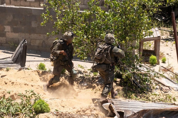 IDF soldiers operating in the Gaza Strip.