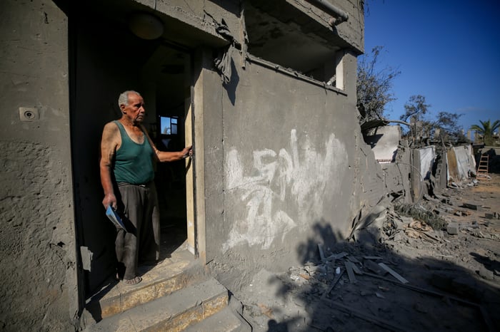 Nuseirat refugee camp in the central Gaza Strip, on August 6, 2025.