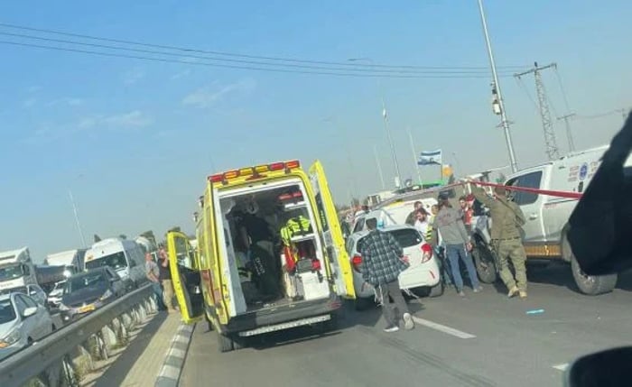 Scene of the Gush Etzion terror attack, 18 November 2025