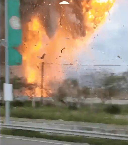 Screenshot of Sidon strike footage.