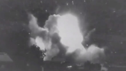 Striking a Hezbollah military position in Ayta ash-Shab.