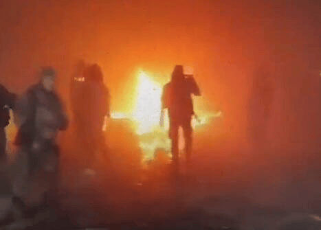 Burning of the tomb of Hafez al-Assad