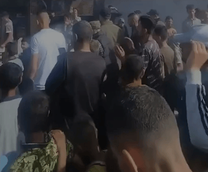 Protest against Hamas.