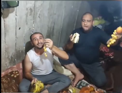Hamas terrorist captors enjoy feast near Israeli hostages
