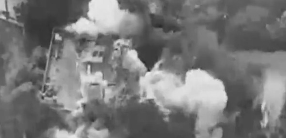 Striking Hezbollah targets.