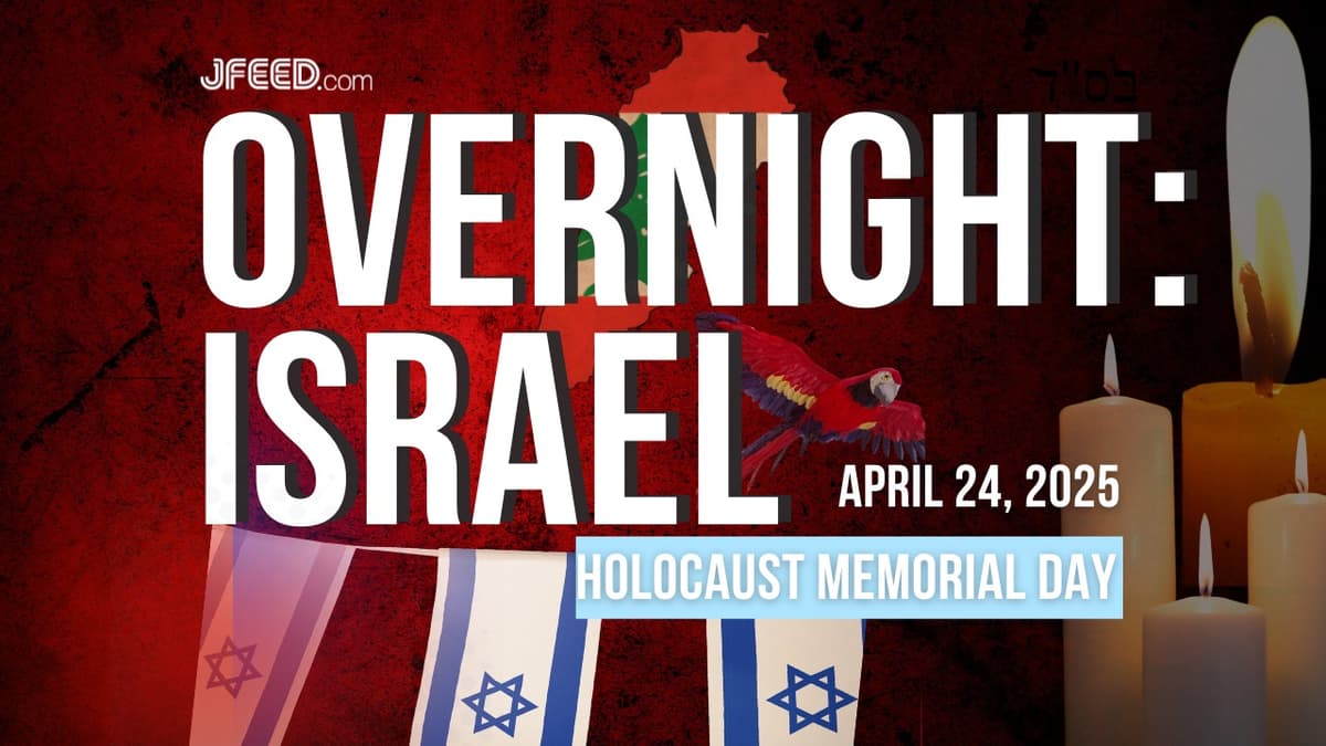 Overnight: Israel - Israel Honors Holocaust Victims, Battles Fires and Parrots are stolen from the Zoo 