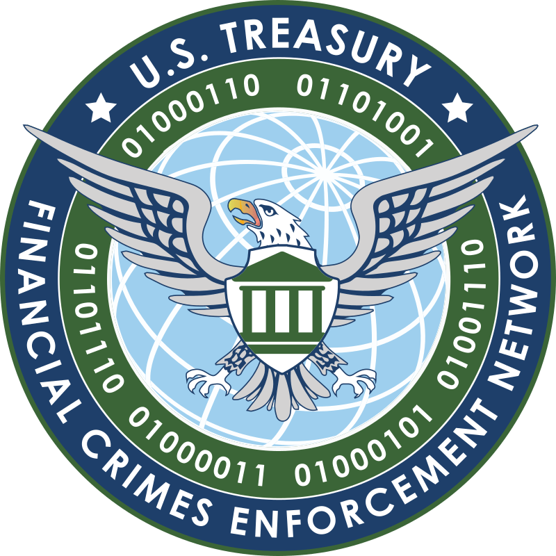 A US-led international task force to fight Hamas funding. US Treasury Financial Crimes insignia.y 
