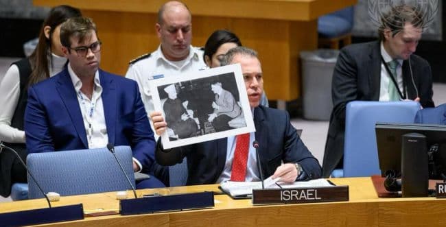 Photo: Israeli spokesperson at the UN