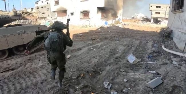 An IDF soldier in Gaza