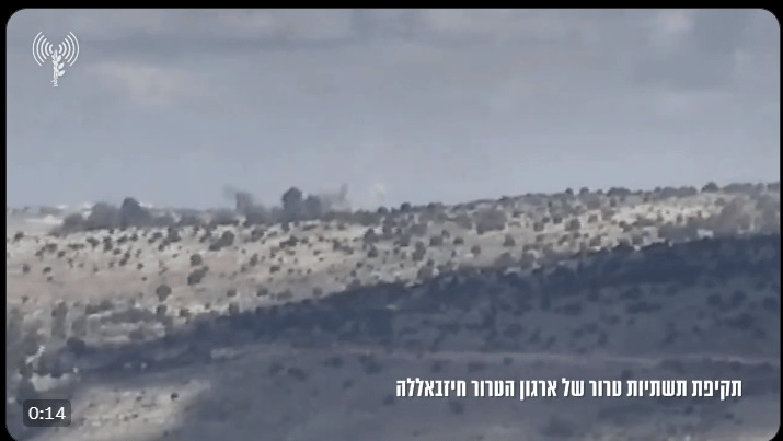 Striking Hezbollah targets.