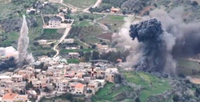 Bombardments in Lebanon.