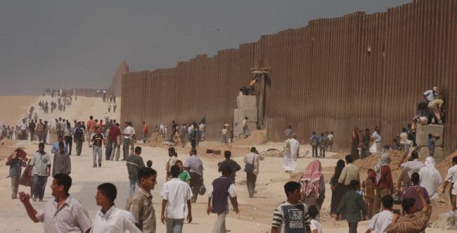 Separation wall between Gaza and Egypt