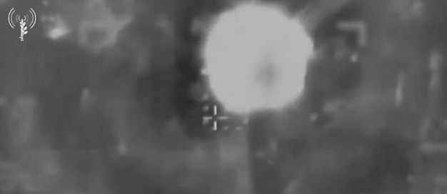 Hitting the target from the air.