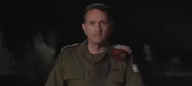 Chief of Staff Halevi issuing statement on World Central Kitchen incident.