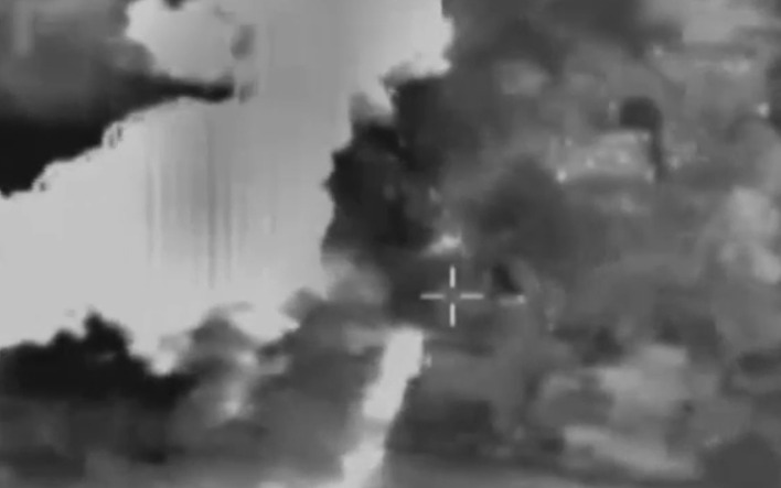 Striking Hezbollah targets.