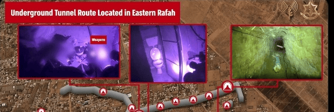 Infographic showing the tunnel and its contents.