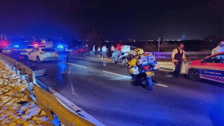 Scene of the car crash