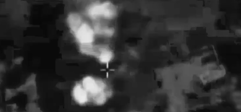 Striking Hamas targets.