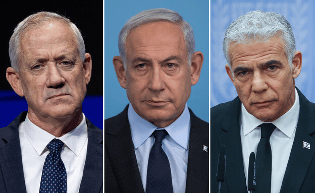 Benny Gantz, Binyamin Netanyahu, Yair Lapid