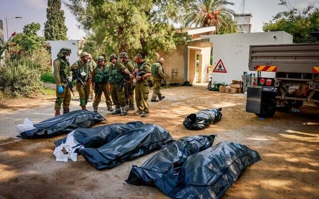 IDF evacuated bodies of murdered civilians on October 7th