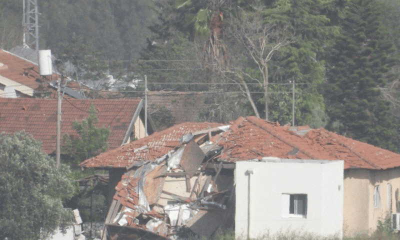 Damaged home in Metullah