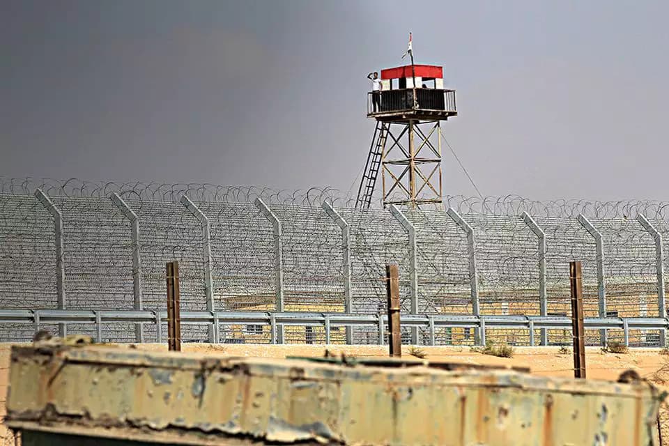 Egyptian position near Israel's border.