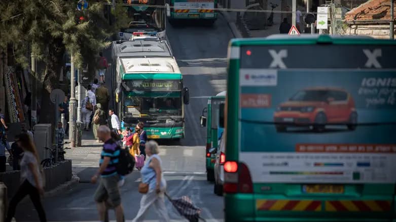 Public transport buses in Jerusalem