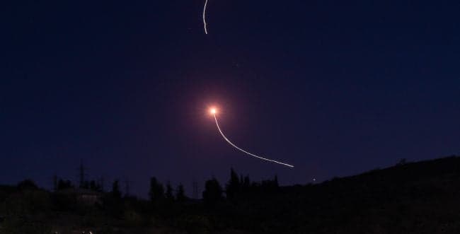 Rockets intercepted over Israel